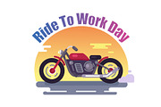Ride to Work Day Colorful Banner