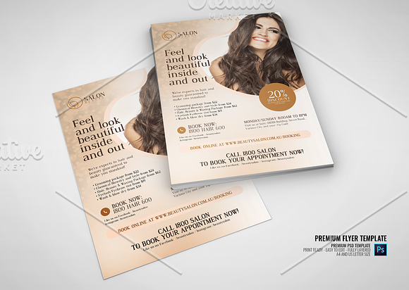 Salon and Parlor Promotional Flyer in Flyer Templates - product preview 2