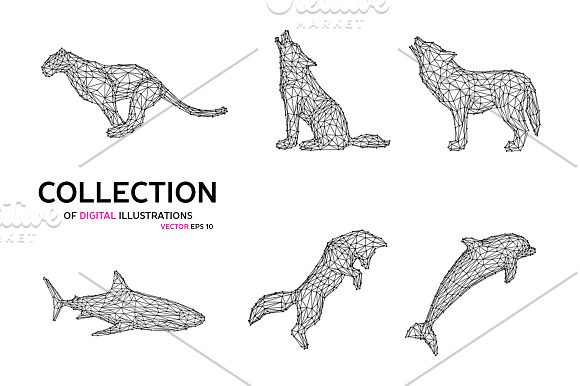 Vector abstract animals in Illustrations - product preview 2