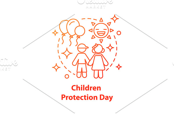 Childrenâs protection day icon