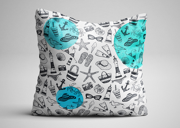 SEA DOODLES SET. in Patterns - product preview 3