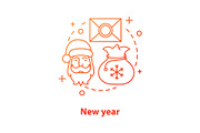 New Year holiday concept icon