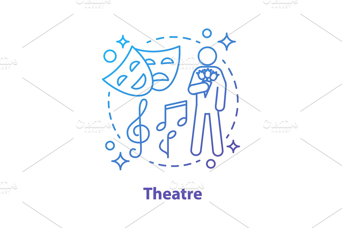Theater concept icon in Illustrations - product preview 8
