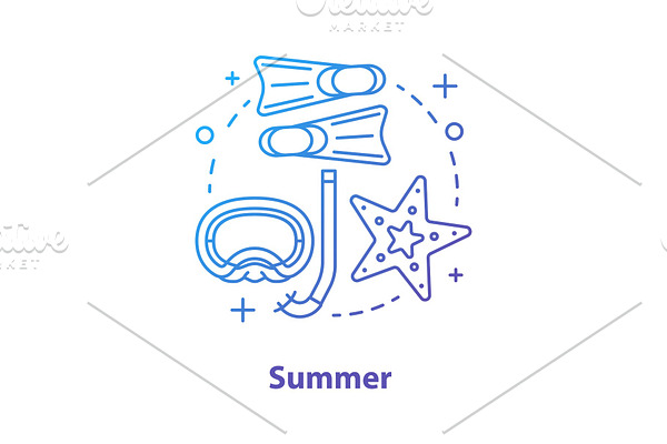 Summer rest concept icon