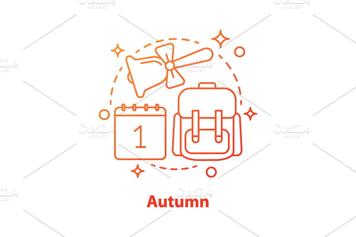 Autumn season concept icon in Illustrations - product preview 8