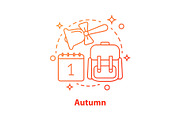 Autumn season concept icon