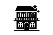 House cleaning service glyph icon