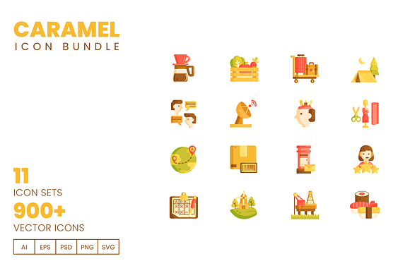 900+ Vector Icons Caramel Bundle in Icons - product preview 11