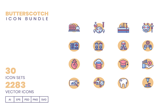 2283 Icons - Butterscotch Bundle in Marketing Icons - product preview 15