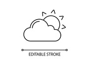 Partly cloudy linear icon