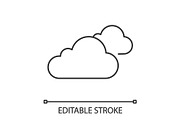 Cloudy weather linear icon