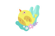 Cute Little Yellow Bird, Symbol of