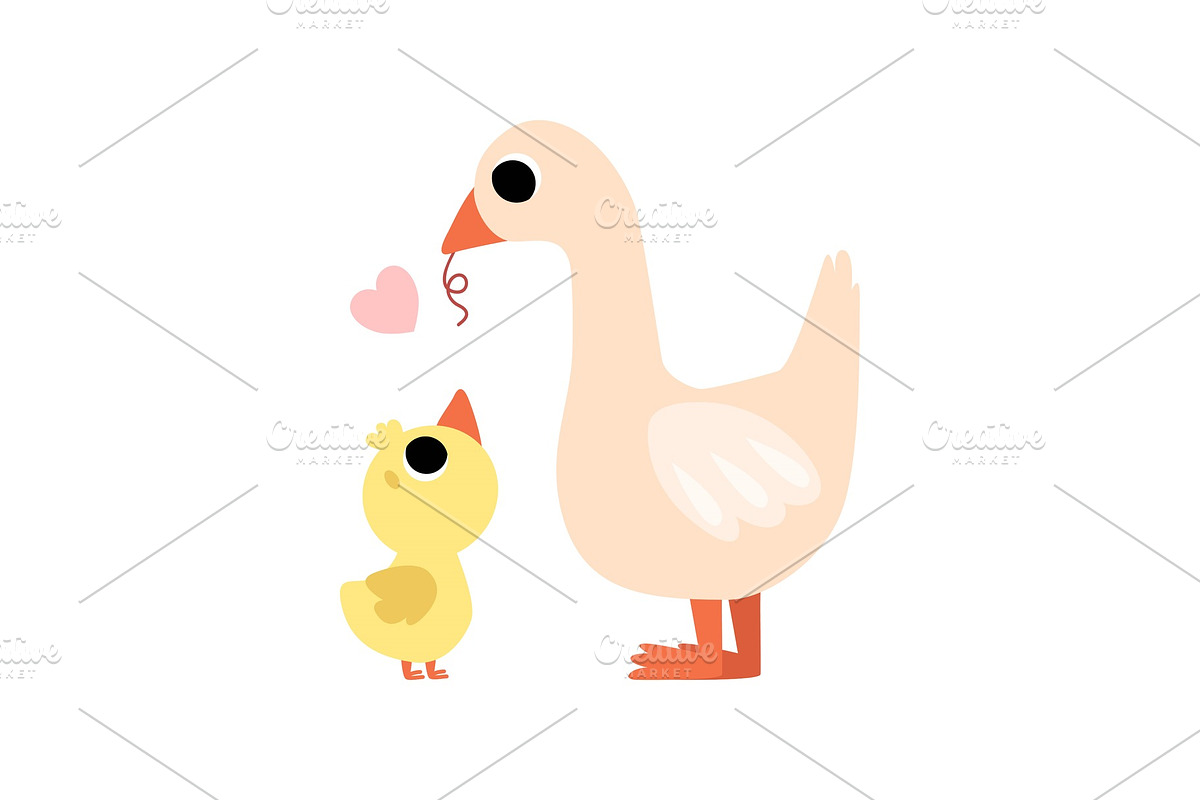 Mother Goose Feeding her Gosling in Illustrations - product preview 8