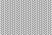 Black and white braided rope pattern