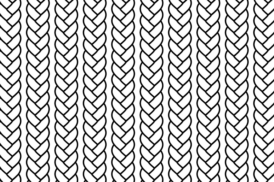 Black and white braided rope pattern in Patterns - product preview 8