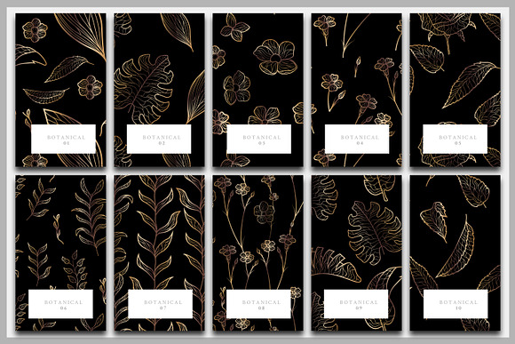 WOW Golden Botanical Patterns in Patterns - product preview 1