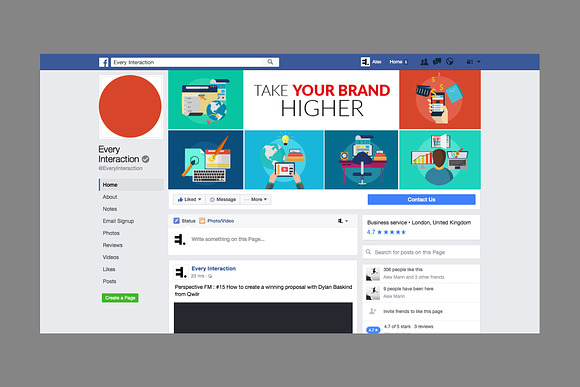 Facebook Cover Business Social Media in Facebook Templates - product preview 1