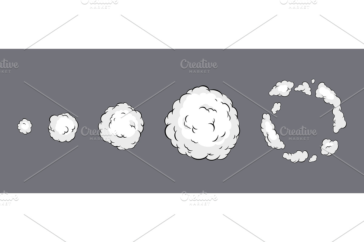 Smoke explosion animation in Illustrations - product preview 8