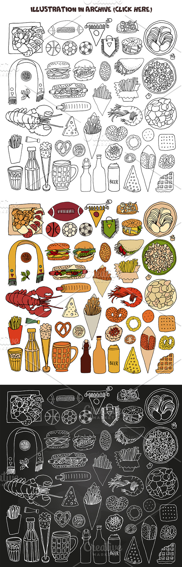 Eat, pray, watch games in Illustrations - product preview 1