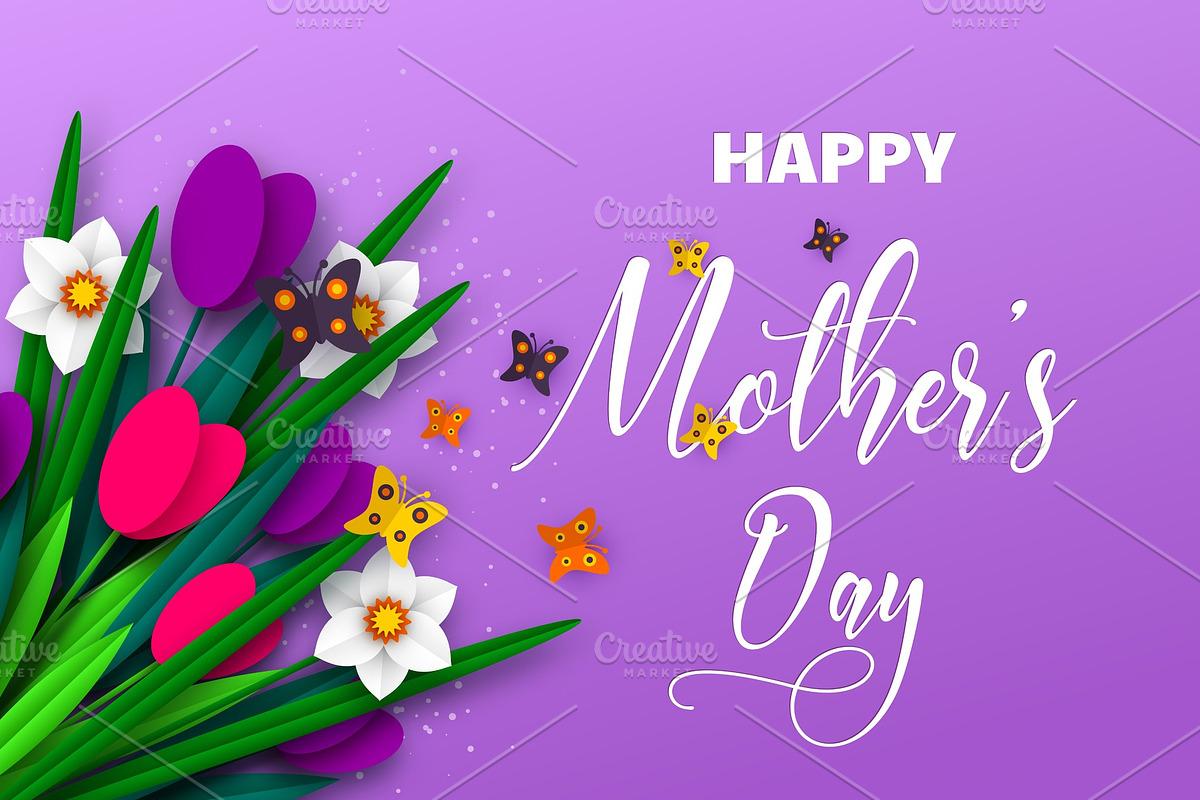Happy Mothers day greeting poster. in Illustrations - product preview 8