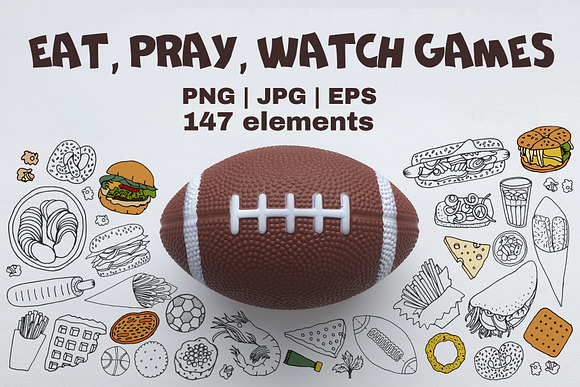 Eat, pray, watch games in Illustrations - product preview 3
