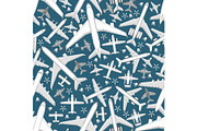 Plane seamless pattern vector