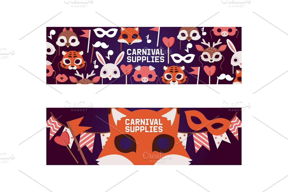 Mask vector pattern kids carnival in Objects - product preview 8
