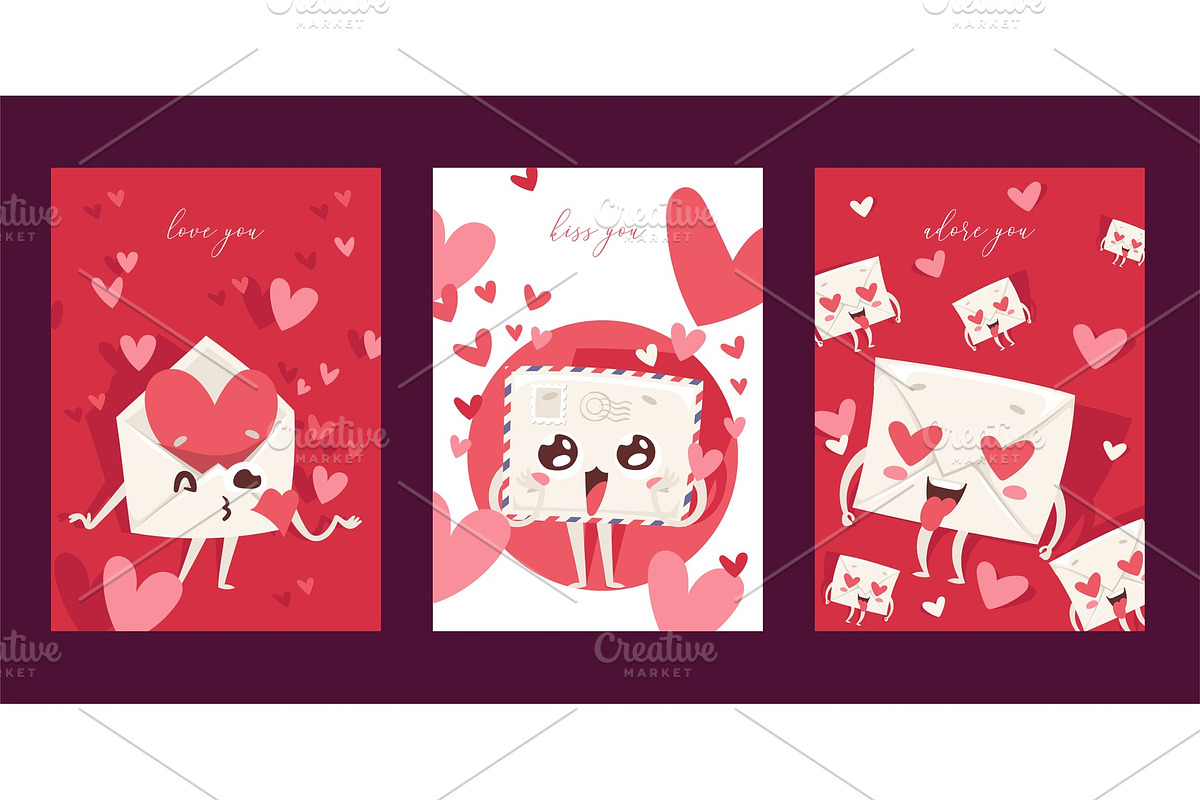 Lovely envelope vector loving mail in Objects - product preview 8
