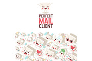 Mail envelope vector mailed post