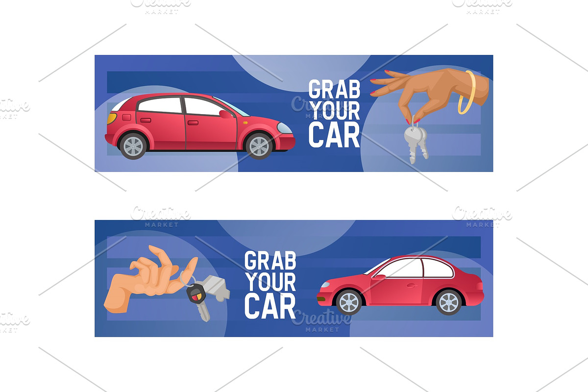 Car vector hand holding automobile in Illustrations - product preview 8