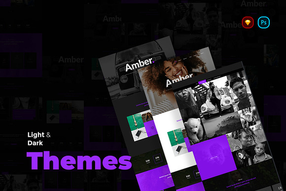 Amber UI Kit in UI Kits and Libraries - product preview 3