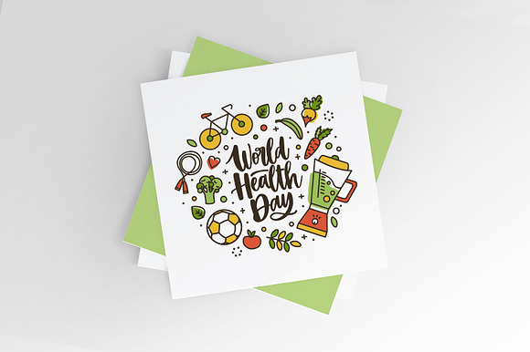 World Health Day card in Illustrations - product preview 1