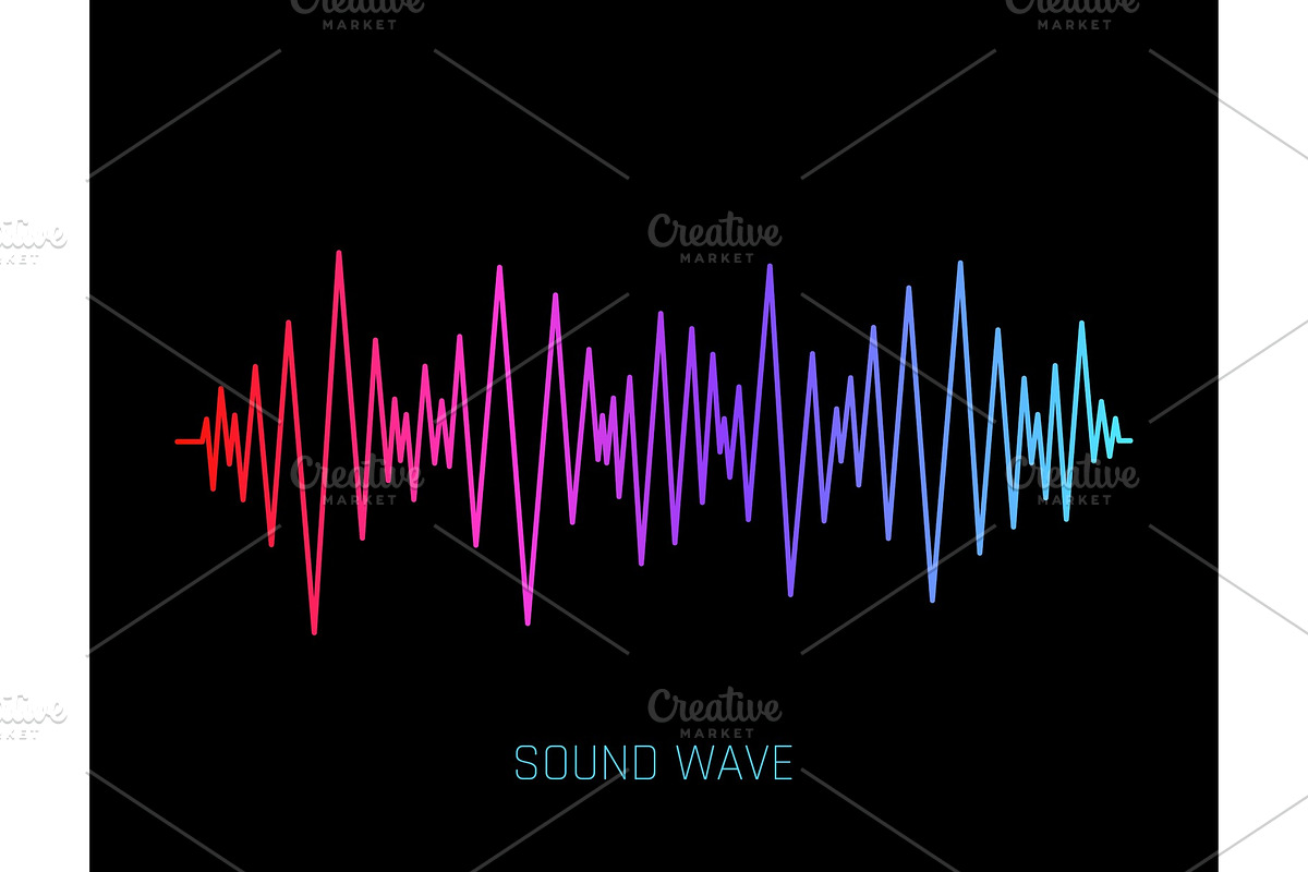 Vector Sound Wave. Colorful in Illustrations - product preview 8