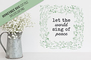 Let the World Sing of Peace SVG Cut 