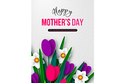 Happy Mothers day greeting poster.