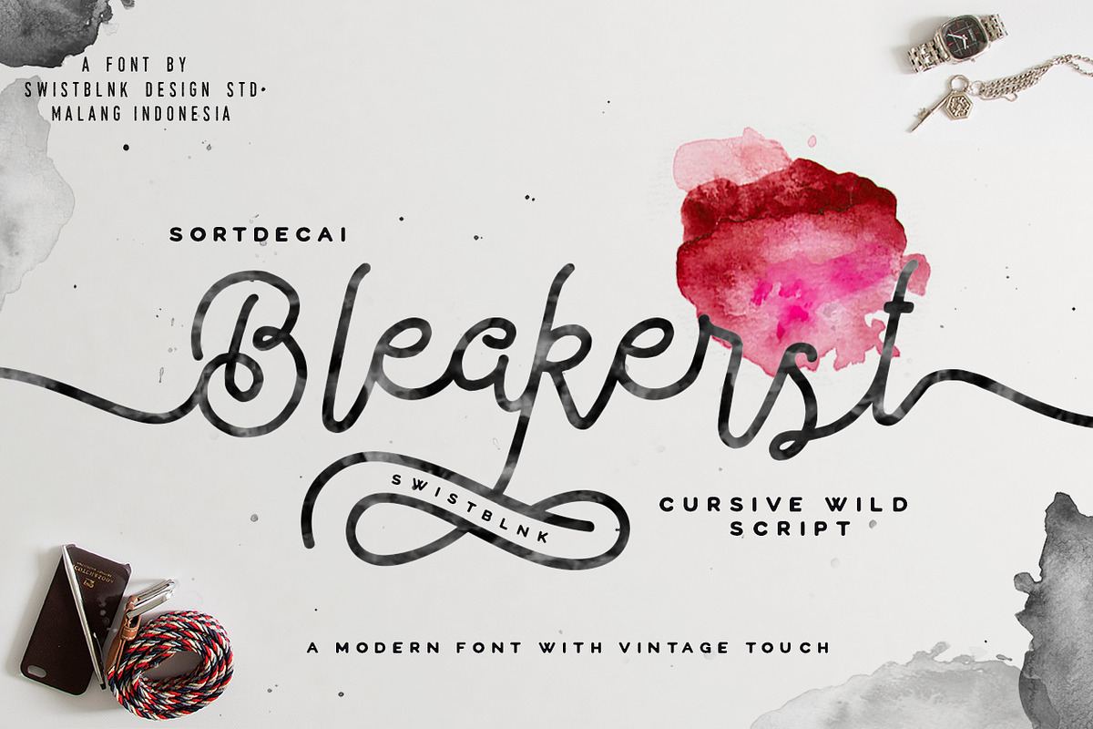 Bleakerst Script in Chalkboard Fonts - product preview 8