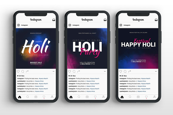 Happy Holi. Festival of Colors. in Instagram Templates - product preview 1
