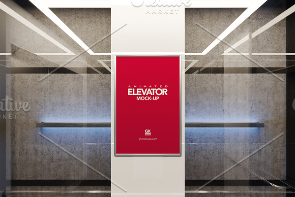 Animated Elevator / Poster Mock-up