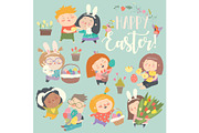 Cute little children with Easter