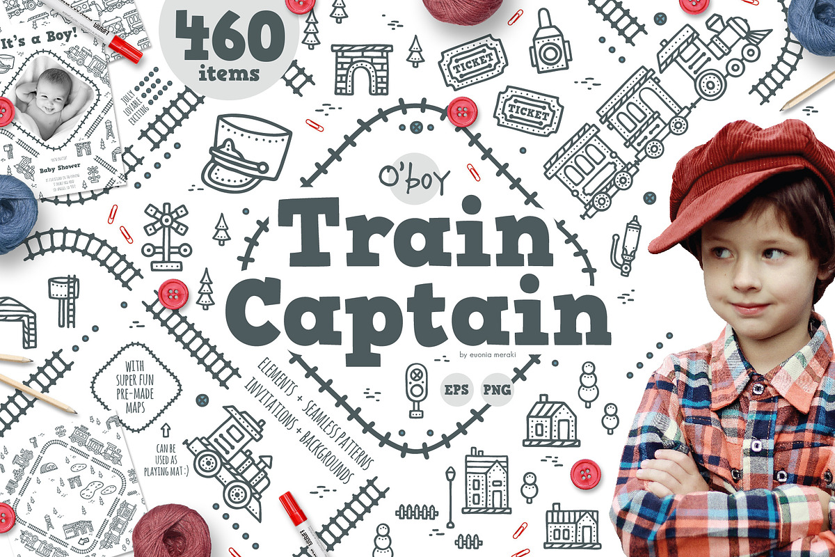 O' boy - Train Captain Illustration in Illustrations - product preview 8