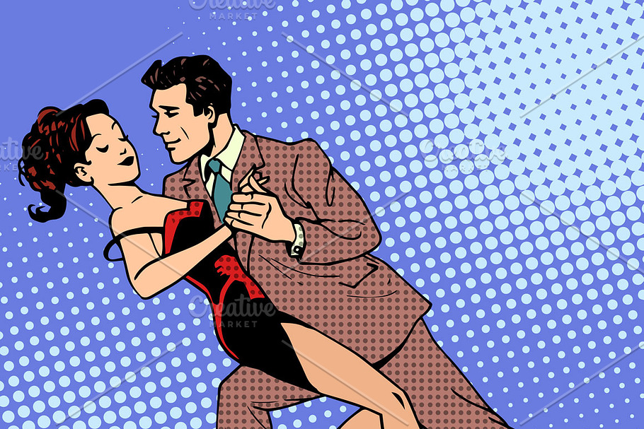 Man and woman dancing in Illustrations - product preview 8