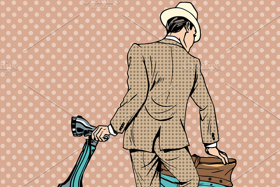 The man gets a scooter in Illustrations - product preview 8