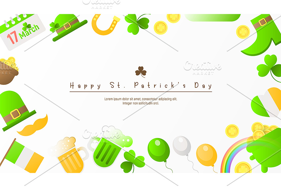 Patricks Day Frame in Illustrations - product preview 8