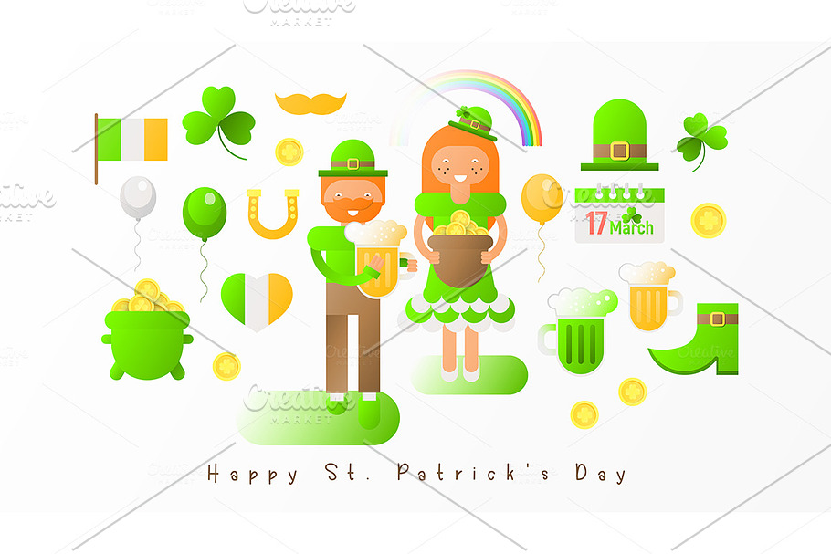 Set Icons for Patricks day in Icons - product preview 8