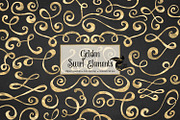 Gold Swirl Elements Clipart