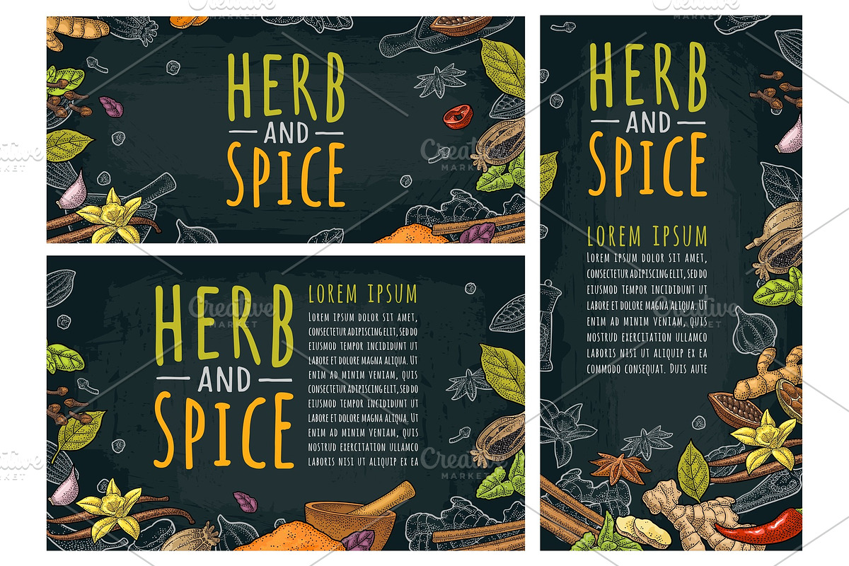 HERB and SPICE set poster in Illustrations - product preview 8
