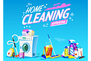 Cleaning service Poster. Home