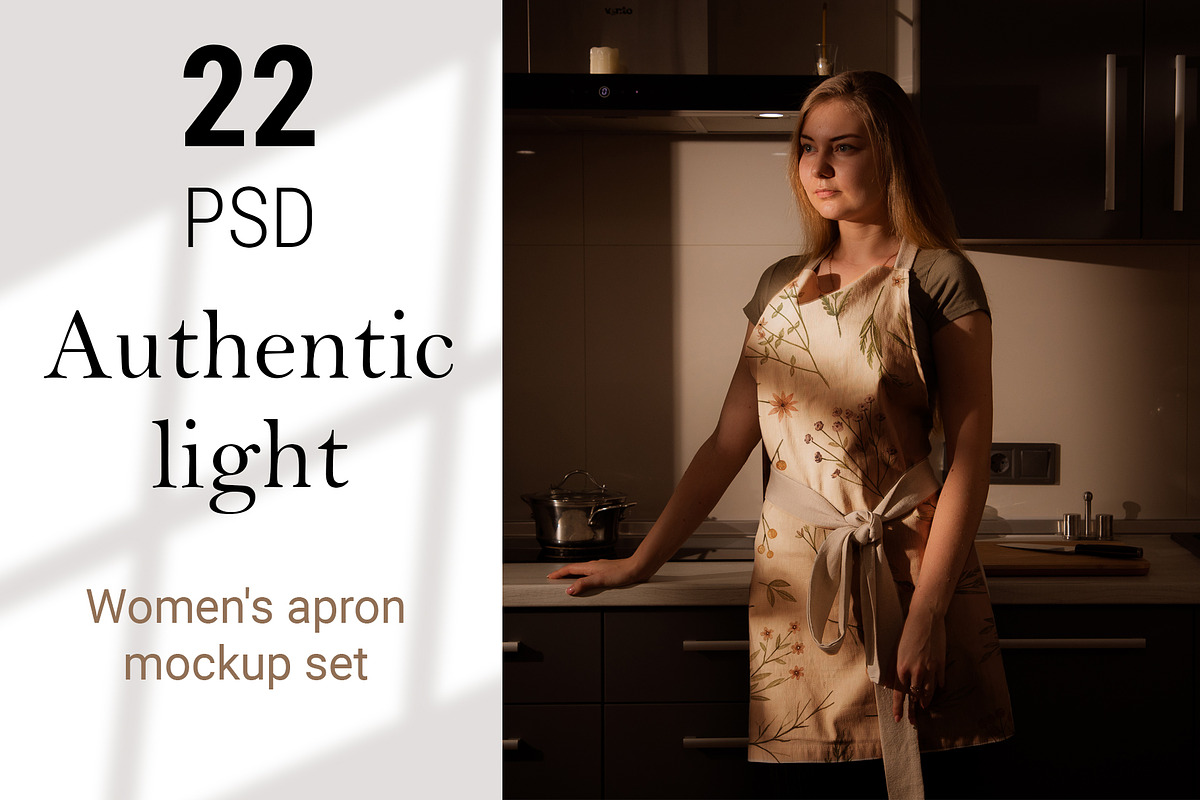 Women's Apron Mockup Set + Freebie in Product Mockups - product preview 8
