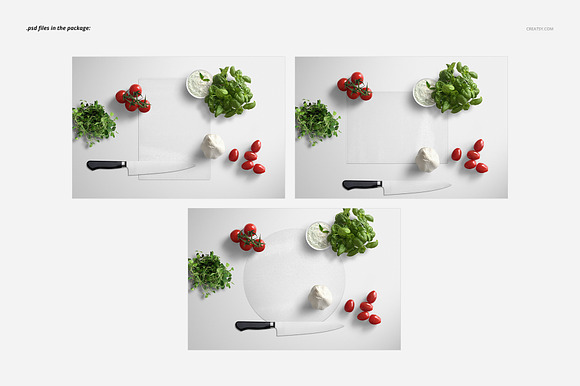Glass Cutting Board 2 Shapes Mockup in Product Mockups - product preview 1