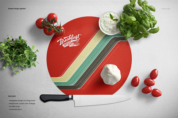Glass Cutting Board 2 Shapes Mockup in Product Mockups - product preview 2